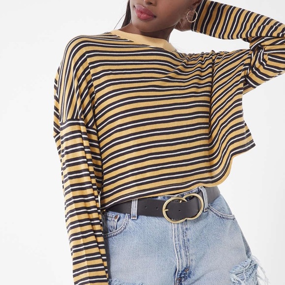UO Jana Striped Long Sleeve Tee - Picture 1 of 3